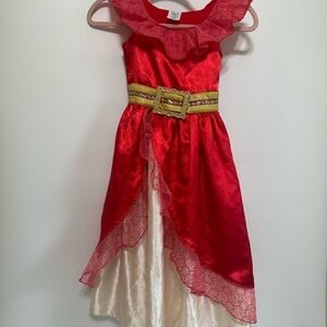 Disney Red and Gold Ruffled Dress Costume
